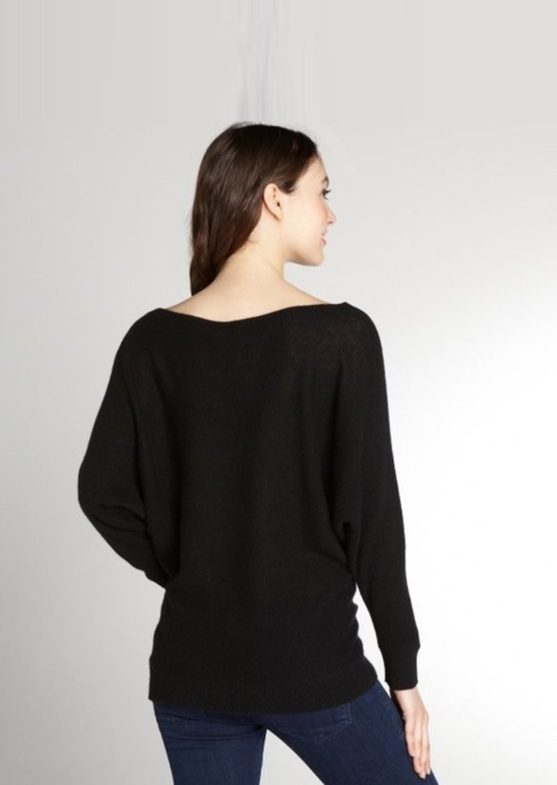 Magaschoni Magaschoni black cashmere boat neck dolman sleeve sweater ...