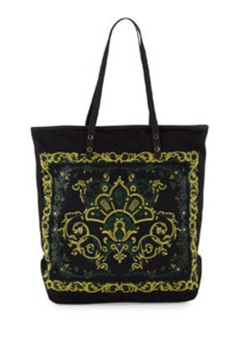 Isabella Fiore Isabella Fiore Adorned Victoria Tote Bag, Emerald Green ...