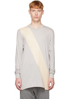 11 by Boris Bidjan Saberi Gray Painted Long Sleeve T-Shirt