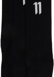 11 by Boris Bidjan Saberi Three-Pack Black 1B Socks