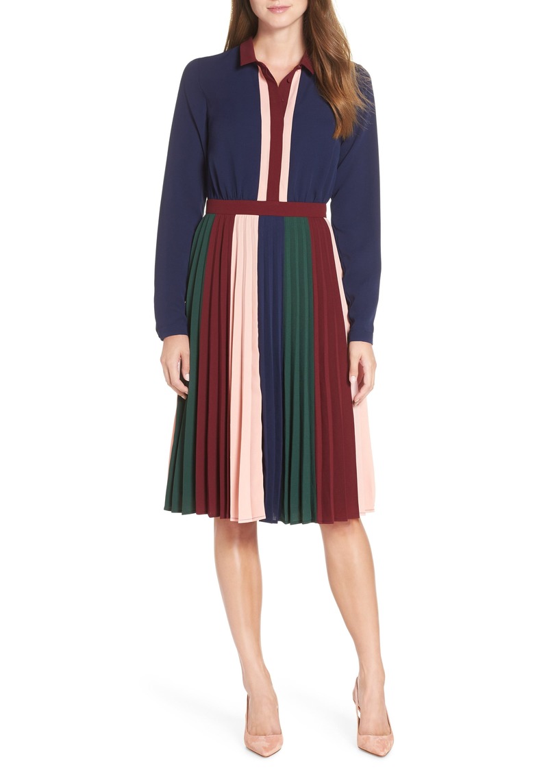 1901 colorblock midi dress