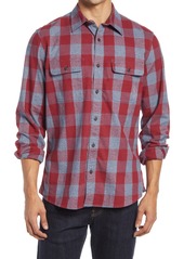 1901 Trim Fit Buffalo Check Stretch Flannel Button-Up Shirt