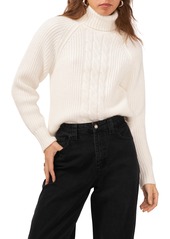 1.STATE Back Cutout Turtleneck Sweater in Antique White at Nordstrom Rack