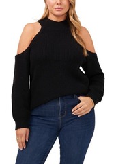 1.STATE Cold Shoulder Turtleneck Sweater