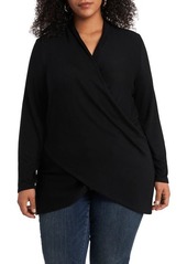 1.STATE Cross Front Knit Top in Rich Black at Nordstrom
