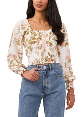 1.STATE Floral Print Long Sleeve Top