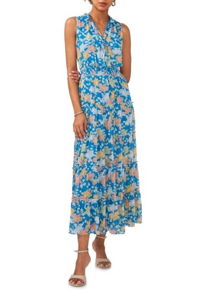 1.STATE Floral Print Sleeveless Maxi Dress