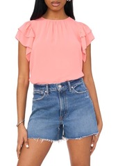 1.STATE Flutter Sleeve Chiffon Top