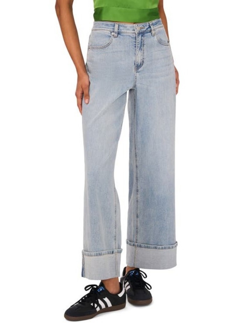 1.STATE High Waist Cuffed Wide Leg Jeans