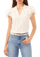 1.STATE Lace Flutter Sleeve Top