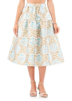 1.STATE Print Tiered A-Line Skirt