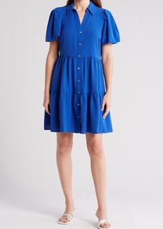 1.STATE Puff Sleeve Shirtdress in Deep Royal Blue at Nordstrom Rack