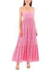 1.state Scoop Neck Eyelet Maxi Dress