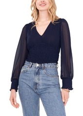1.STATE Smocked Waist Top