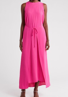1.STATE Tie Front Panel Maxi Dress in Hot Pink at Nordstrom Rack