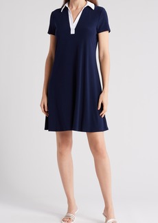 1.STATE Two-Tone Collared Dress in Navy Blue at Nordstrom Rack