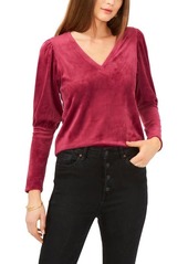 1.STATE Velvet V-Neck Top