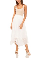 1.state Women's Smocked Waistband Lace Midi Skirt - New Ivory