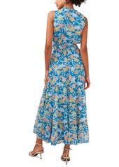 1.state Women's Split Neck Sleeveless Maxi Dress - Naples Blue