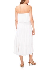 1.state Women's Strapless Ruffle Tiered Maxi Dress - Ultra White