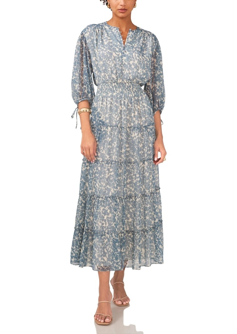 1.state Women's Tiered Maxi Dress with Pin Tucks - Bluestone