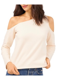 1.STATE Womens Asymetric Cold-Shoulder Blouse