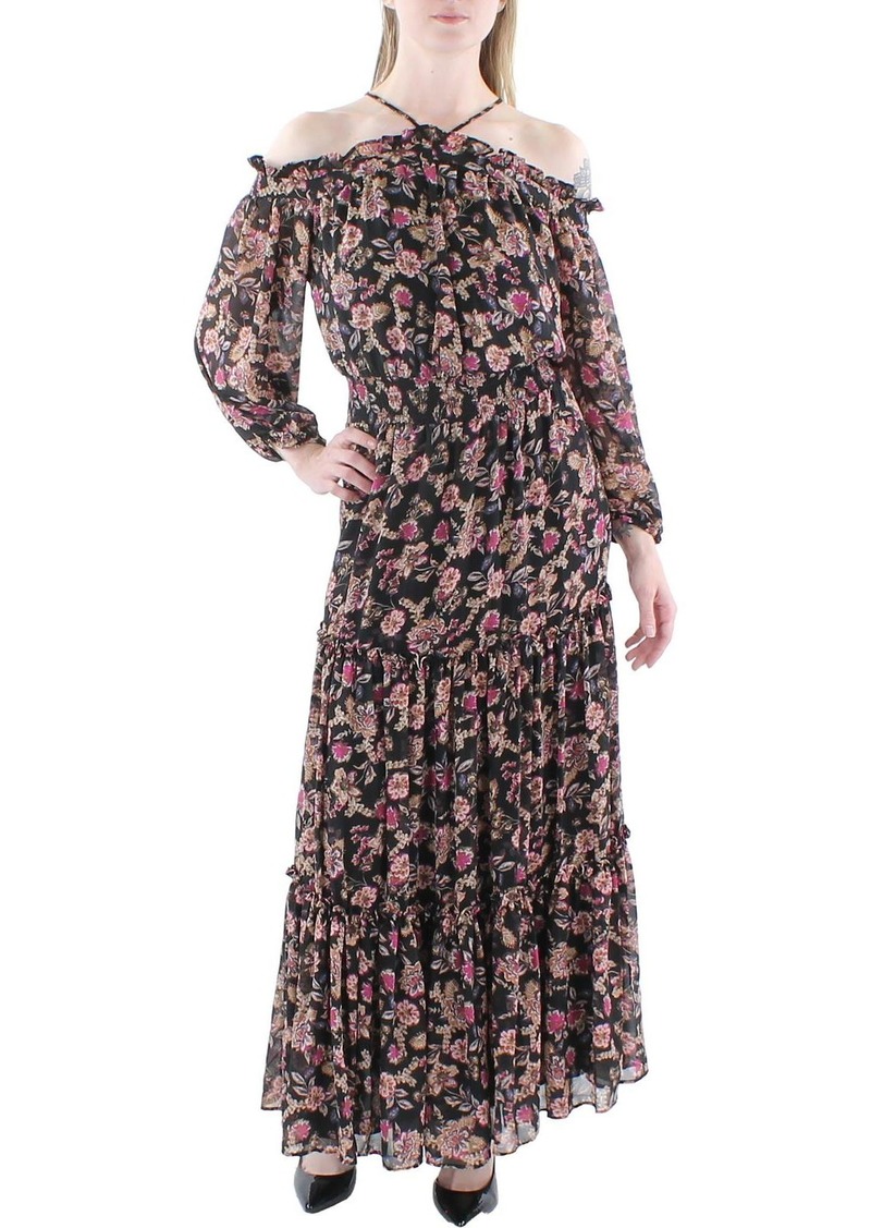 1.STATE Womens Floral Smocked Midi Dress