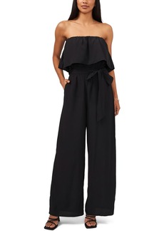 1.STATE Womens Fold-Over Wide Leg Jumpsuit