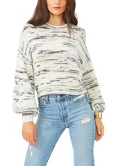 1.STATE Womens Knit Space Dye Crop Sweater