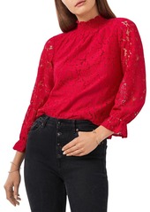 1.STATE Womens Lace Smocked Blouse