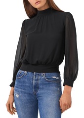 1.STATE Womens Mock Neck Cut Out Cropped