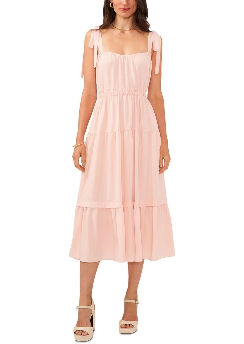 1.STATE Womens Pleated Boho Midi Dress