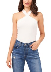 1.STATE Womens Ribbed Halter Tank Top