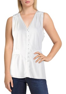 1.STATE Womens Ruched Peplum Tank Top