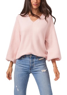 1.STATE Womens V Neck Balloon Sleeve Top