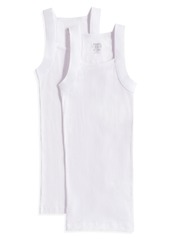 2(x)ist 2-Pack Square Cut Tank Top in White New Logo at Nordstrom