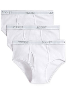 2(x)ist Fly Front Men's Cotton Briefs, 3-Pack - White New