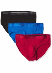 2(X)IST Men's Cotton Stretch Contour Pouch Brief 3-Pack scotts red/skydiver/black