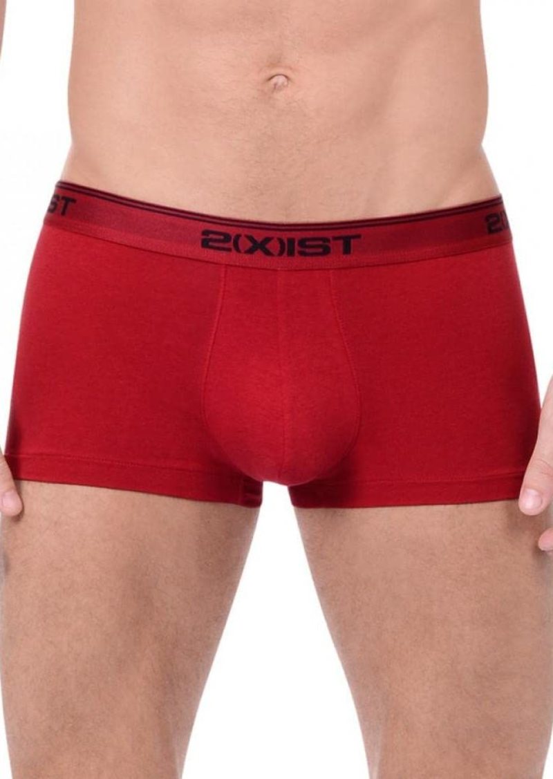 2(X)IST mens Cotton Stretch No Show 3-pack trunks underwear   US