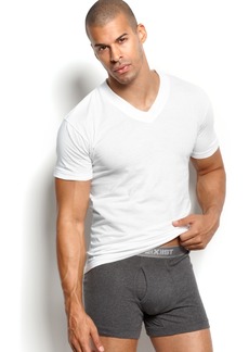 2(x)ist Men's Essential 3 Pack Jersey V-Neck T-Shirt - White