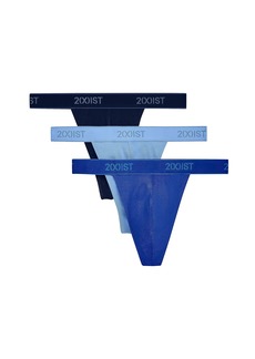 2(X)IST Men's Essential Cotton Classic Thong 3-Pack