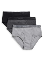 2(X)IST mens Essential Cotton Fly Front Brief 3-pack Underwear   US