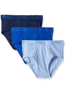 2(X)IST mens Essential Cotton Fly Front Brief 3-pack Underwear   US