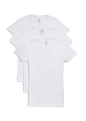 2(X)IST Mens Essential Cotton Slim Fit Deep V Neck T-Shirt 3-Pack