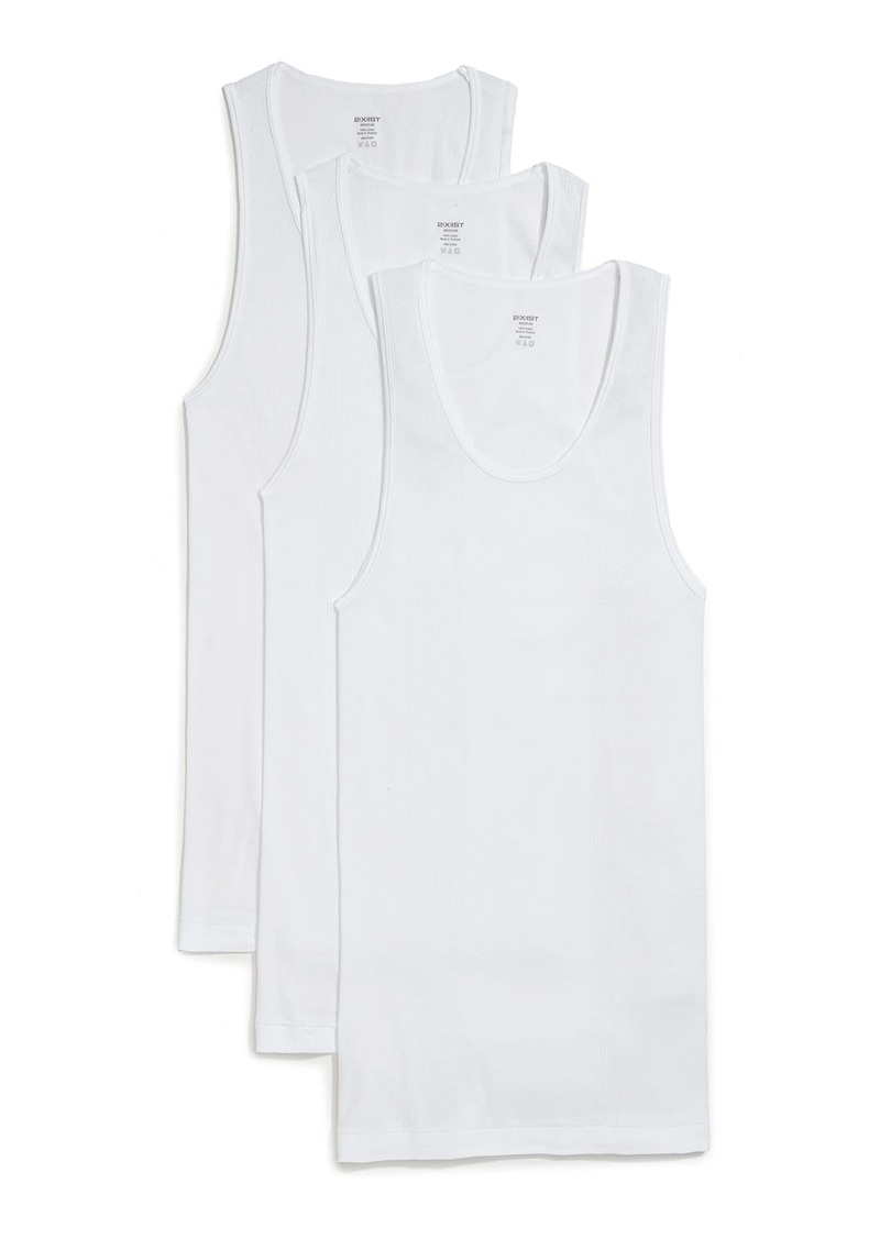 2(X)IST mens Essential Cotton Tank 3-pack Base Layer Top   US