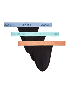 2(X)IST Mens Essential Cotton Y-back Thong 3-pack Underwear   US