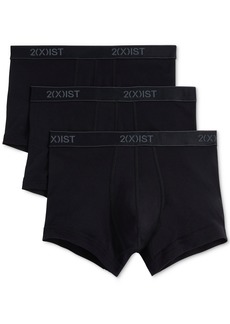 2(x)ist Men's Essential No-Show Trunks 3-Pack - Black New
