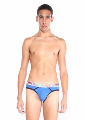 2(X)IST Men's Global Games No-Show Brief Underwear Placement Print/Lapis Blue