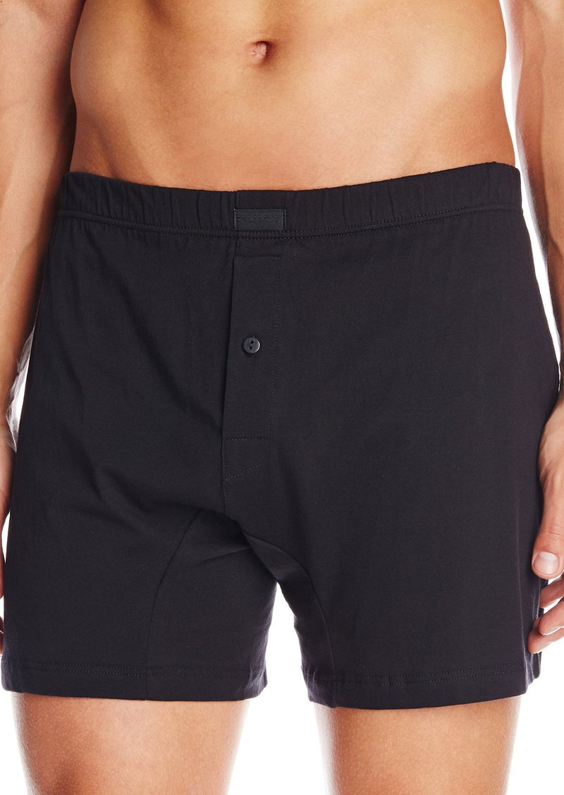 2(x)ist 2(X)IST Men's Pima Cotton Knit Boxer Black | Intimates