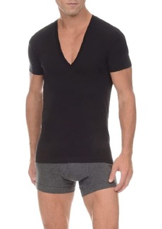 2(X)IST Men's Pima Cotton Slim Fit Deep V-Neck T-Shirt